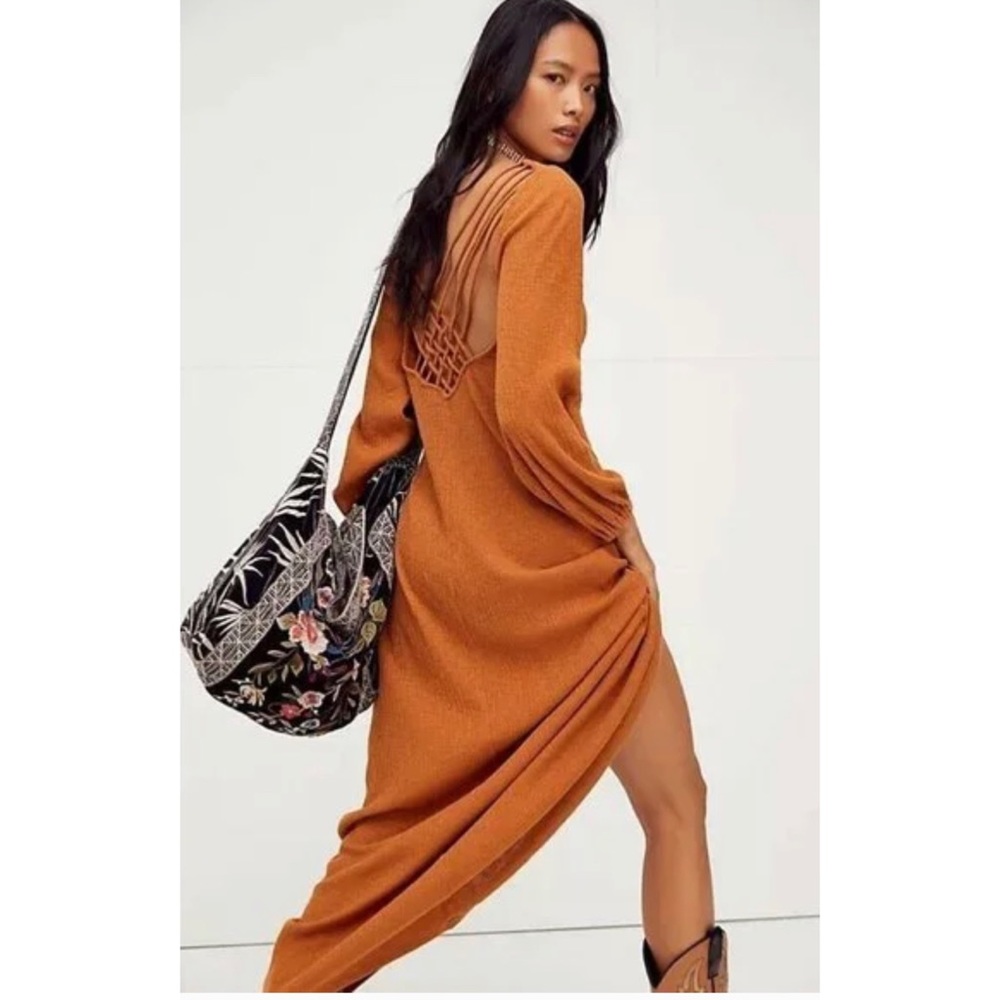Free People Amalfi Honey Ginger Maxi Dress